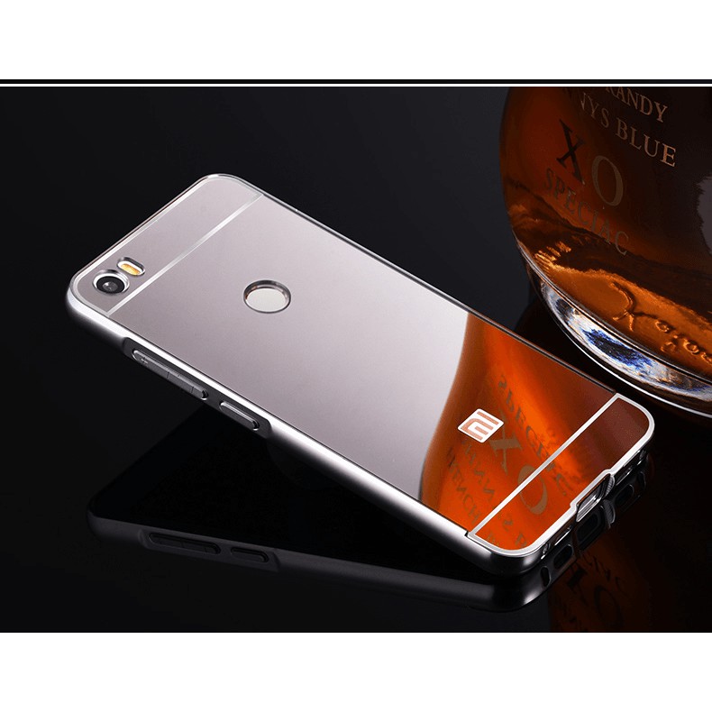 Ốp lưng Xiaomi Mi Max tráng gương viền kim loại