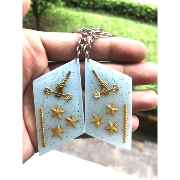 Móc khoá bộ đội resin quân hàm kết hợp