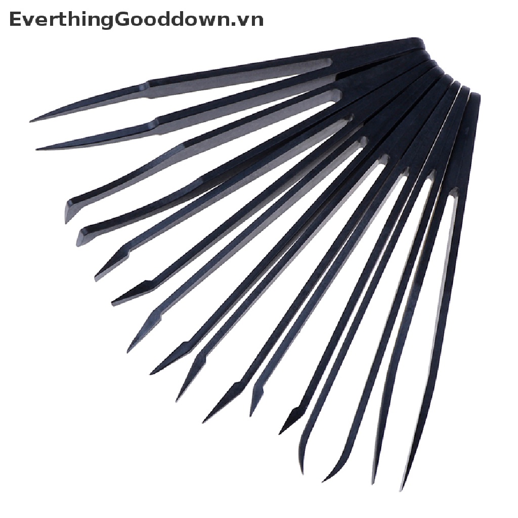 Everthinggooddown Set 8 Nhíp Gắp Bằng Nhựa Chống Tĩnh Điện ESD Forceps