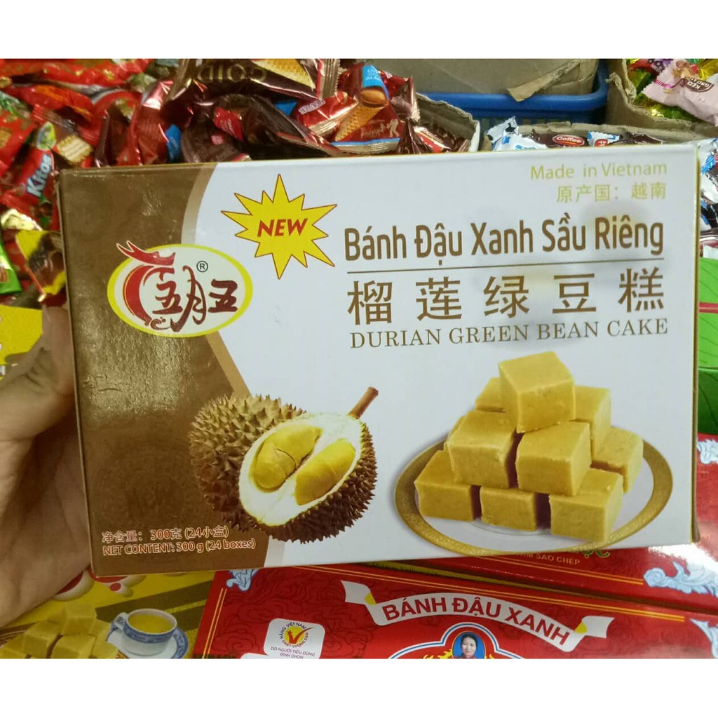 Bánh đậu xanh Sầu Riêng hộp 300gr