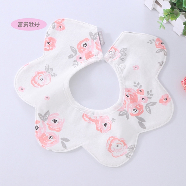 Yếm Ăn Cotton 8 Lớp Xoay 360 Độ Cho Bé