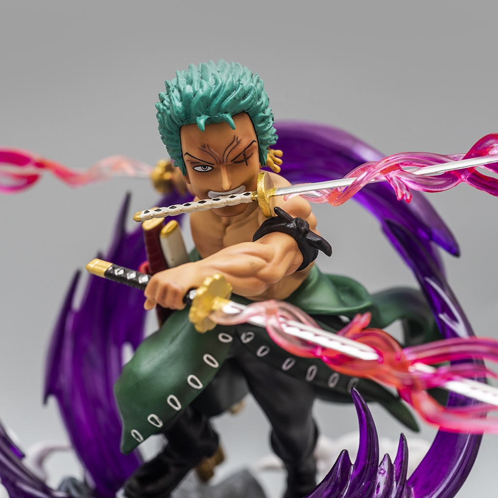 Mô hình One Piece Roronoa Zoro Hắc Kiếm Khí cao 20cm mô hình trang trí OnePiece nhân vật Zoro Haki Shop