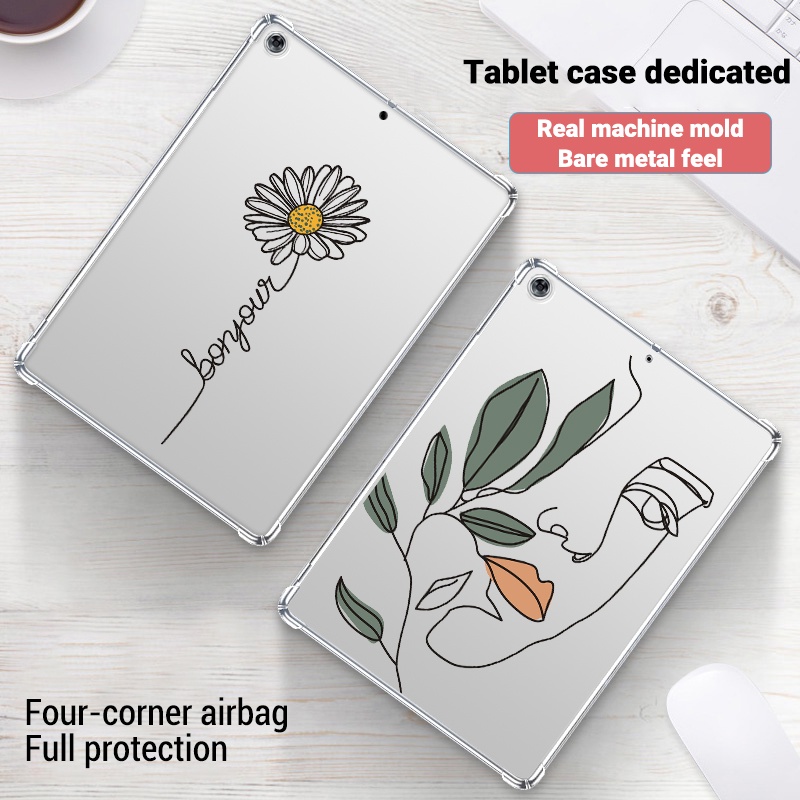 Ốp máy tính bảng trong suốt chống rớt cho Huawei MediaPad M5 lite BAH2-W19 BAH2-L09 10.1 inch Versions: BAH2-W19 (Wi-Fi only); BAH2-L09 (LTE/Wi-Fi)
