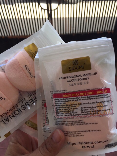 1 cặp bông phấn bột hàn quốc
