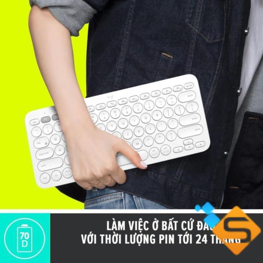 [Mã 99ELSALE hoàn 7% đơn 300K] Bàn phím Bluetooth Logitech K380 Multi-Device - Kết nối Bluetooth cùng lúc 3 thiết bị