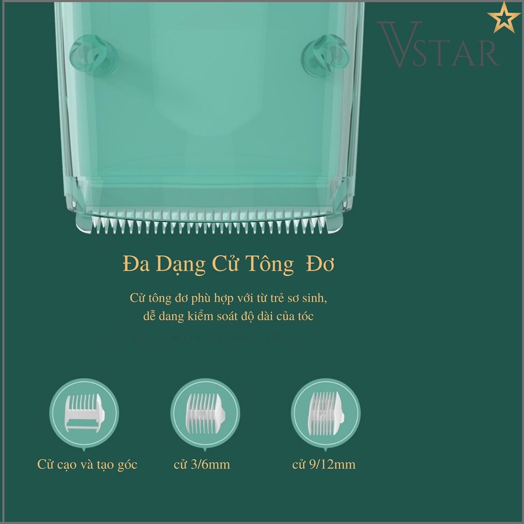 Tông Đơ Cắt Tóc MISUTA Baby Hair Trimmer Hút Tóc Tự Động (bảo hành chính hãng 6 tháng)