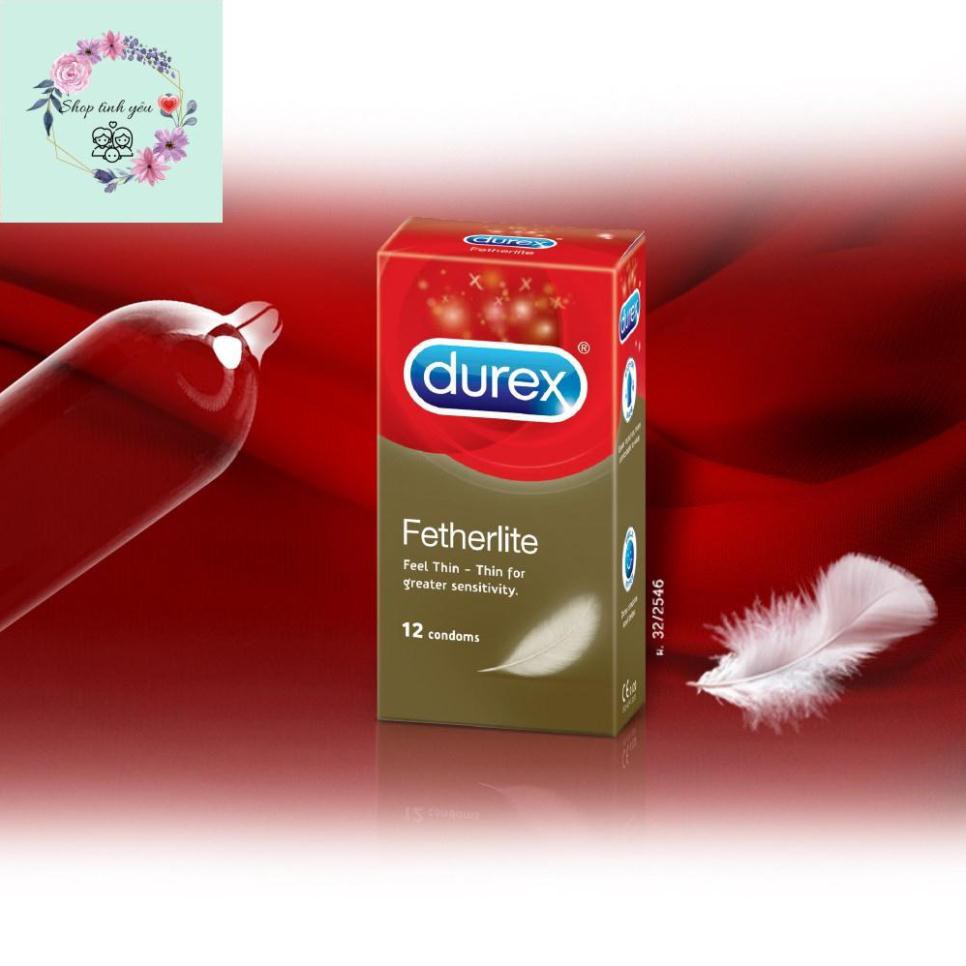 Bao cao su Durex Fetherlite 12 bao [Siêu mỏng-nhiều gel bôi trơn]