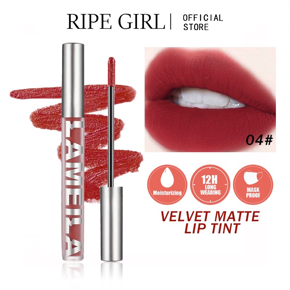 Son môi Ripe Girl dạng lỏng 6 màu dưỡng ẩm không phai chống nước lâu trôi