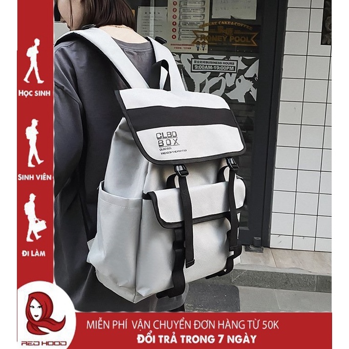 Balo Nam Thời Trang đi học REDHOOD, Du Lịch, Balo hình hộp cỡ lớn RD01