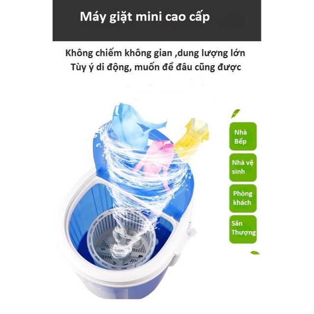 Máy giặt mini gia đình - trẻ sơ sinh - cá nhân nhỏ gọn tiện dụng, tiết kiệm tối đa diện tích, thời gian, điện nước