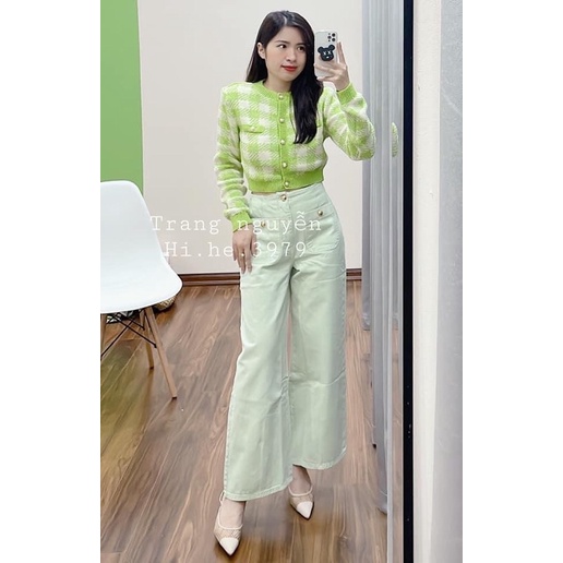 Quần zara new tag màu xanh mint cực xinh