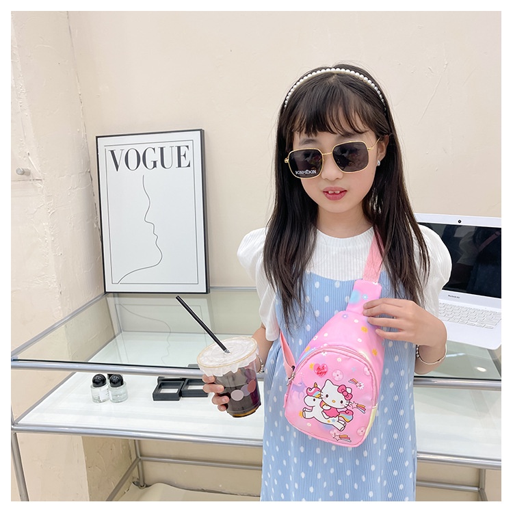 Kira Sanrio Túi Đeo Chéo Ngực Họa Tiết Hoạt Hình Nhện Hello Kitty Thời Trang Phương Tây Cho Bé Trai Và Bé Gái
