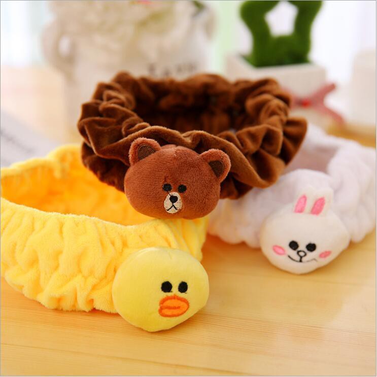 Băng Đô Cục Bông Tròn 3D hình Gấu, Thỏ, Vịt