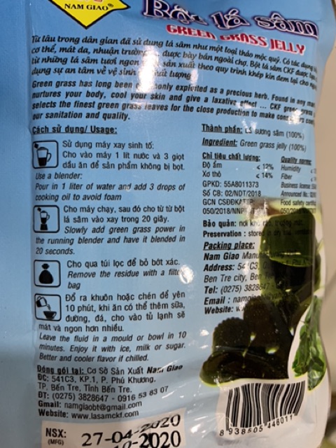 Bột lá sâm/ bột sương sâm Nam Giao/ thạch sương sâm | BigBuy360 - bigbuy360.vn