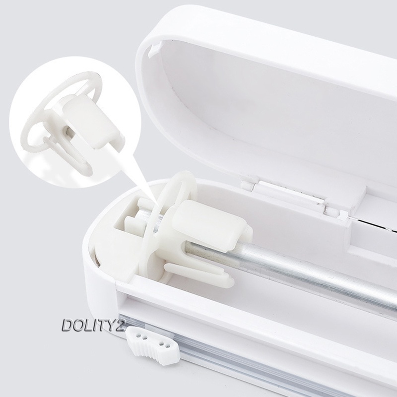 Food Wrap Dispenser Foil Cling Film Roll Foil Cutter Plastic Holder Storage