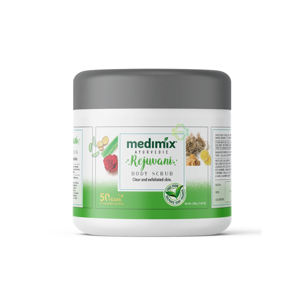 [Nhập mã COSBIN30 giảm đến 20K đơn 150K] Tẩy tế bào chết cơ thể Medimix Ayurvedic thảo dược 200g