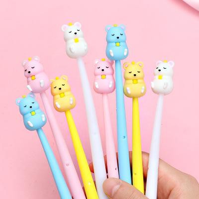 bút tag treo chó gấu chuột squishy BT33  shin pastel hoạt hình dễ thương kute viết gel