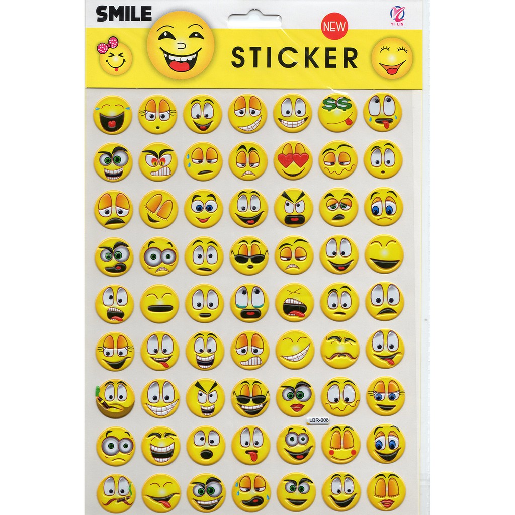 Giảm giá Sticker emoji miếng dán mặt cười nổi - BeeCost