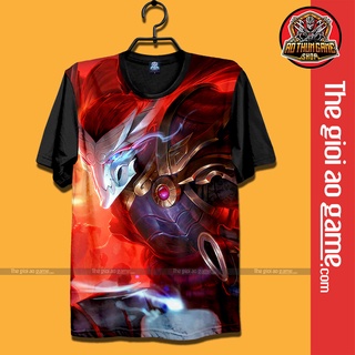 Áo liên minh huyền thoại tóc chiến Yasuo Huyết Nguyệt Áo thun LMHT phông Đen league of legends