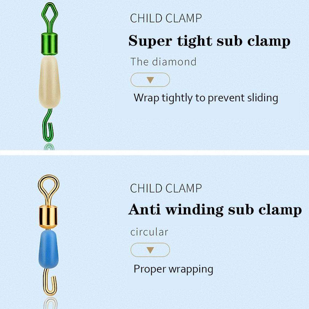 Gofidin 30 / 20 Chiếc Đầu Nối Câu Cá Pin Mang Cán Xoay Thép Không Gỉ Có Chụp Móc Cá Dụ Giải Quyết Accessorie