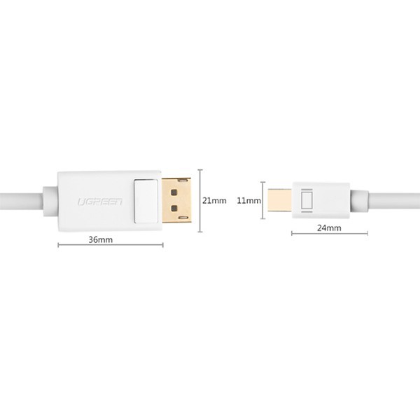 Cáp chuyển đổi Mini DisplayPort to Displayport dài 1,5M Ugreen 10476 - Hàng Chính Hãng