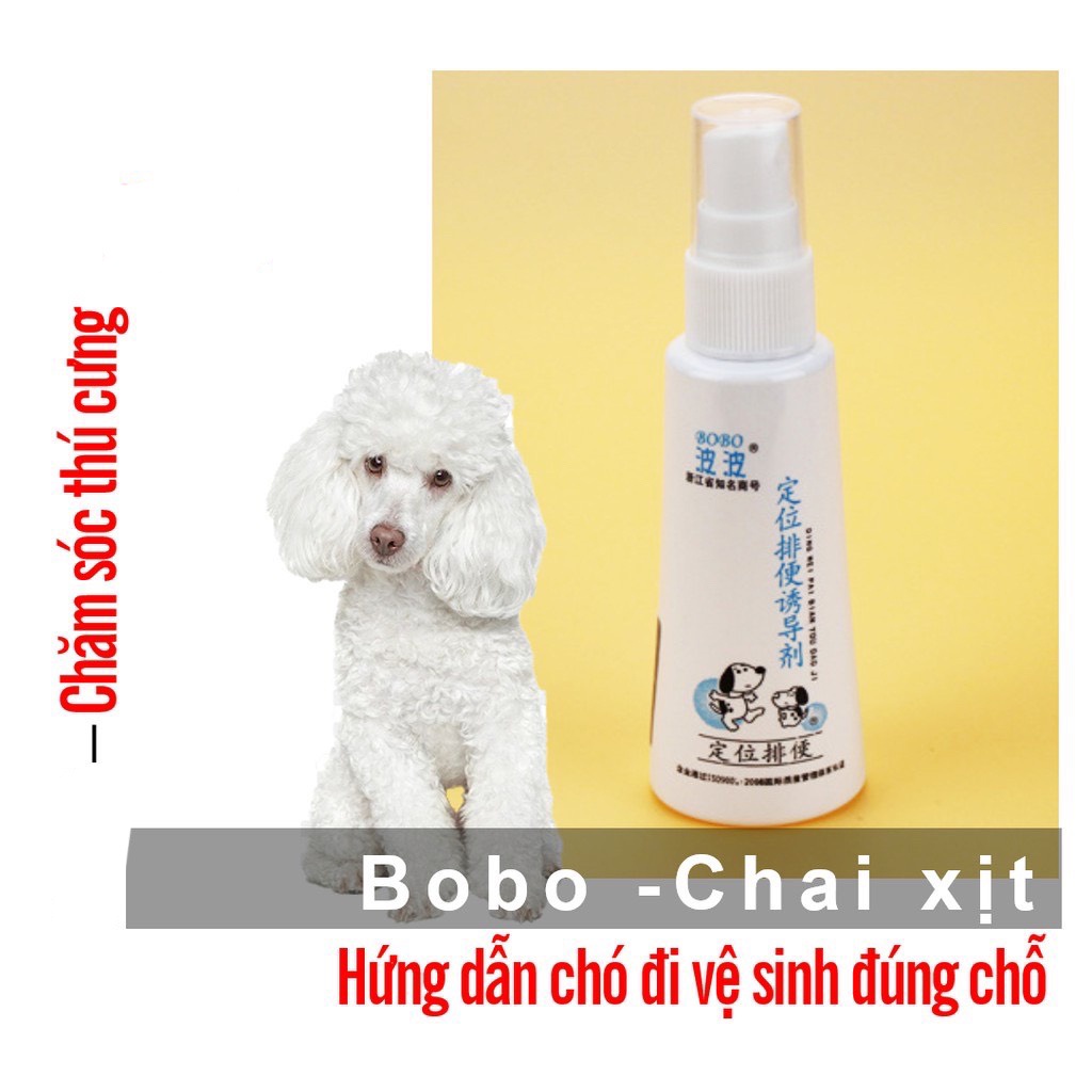 Hướng dẫn chó đi vệ sinh đúng chỗ, Lọ xịt giúp vật nuôi vệ sinh đúng chỗ BOBO THẾ HỆ MỚI