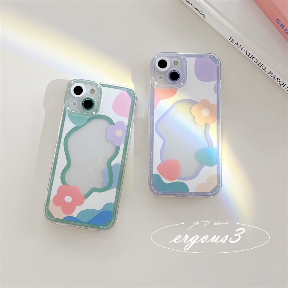 Ốp Điện Thoại Dẻo Trong Suốt Họa Tiết Hoa Xinh Xắn Cho iPhone 13 12 11 Pro Max SE2020 X XR Xs Max 7 8 Plus
