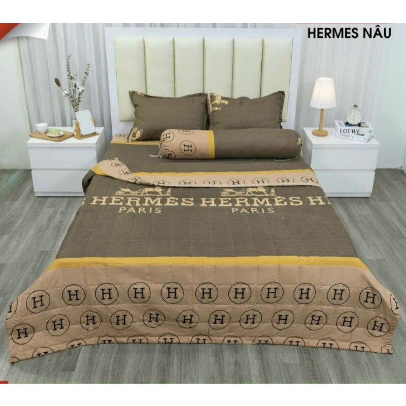 Bộ Chăn Hè Ga Gối Cotton Boly Đủ 5 Món