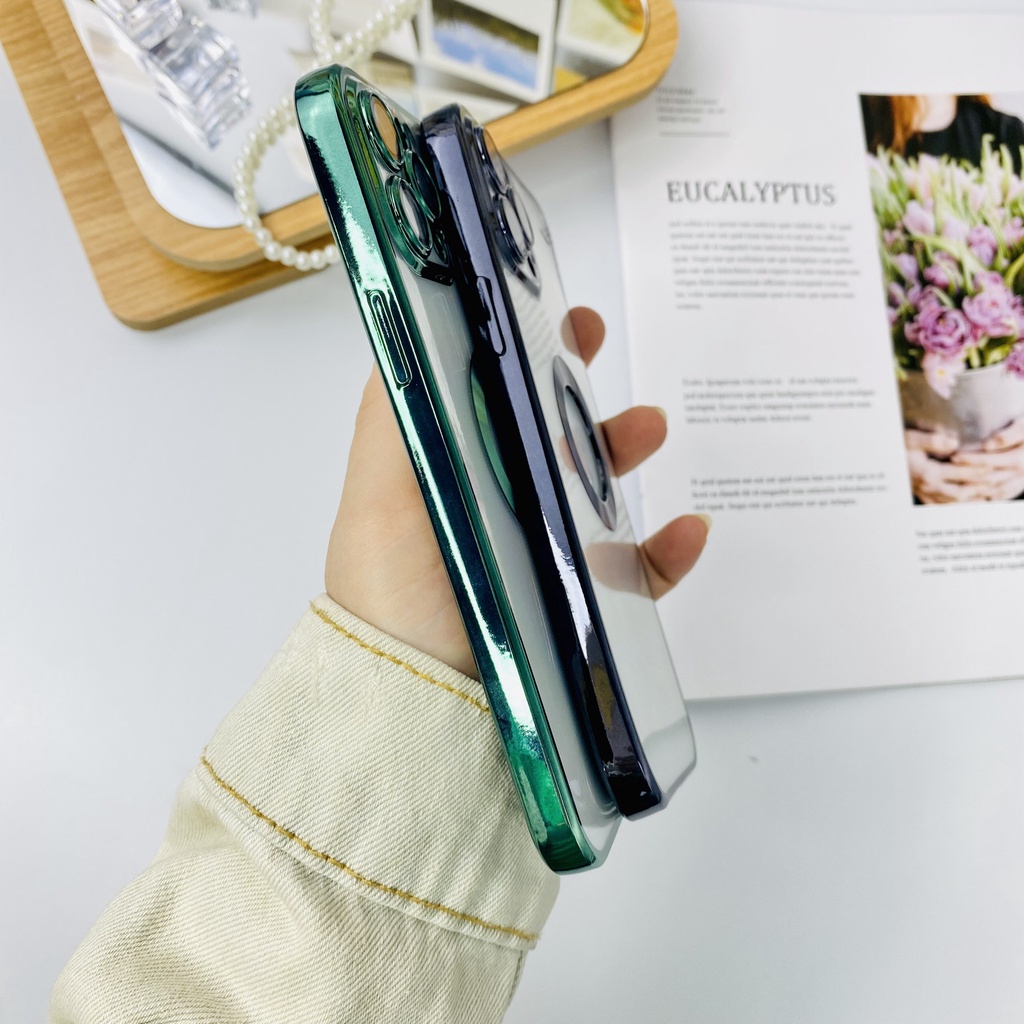 Ốp viền si hở táo viền vuông bảo vệ kính camera iphone 7/8/Plus/X/Xs/Xs Max/11/12/13/14/Pro/ProMax/Max