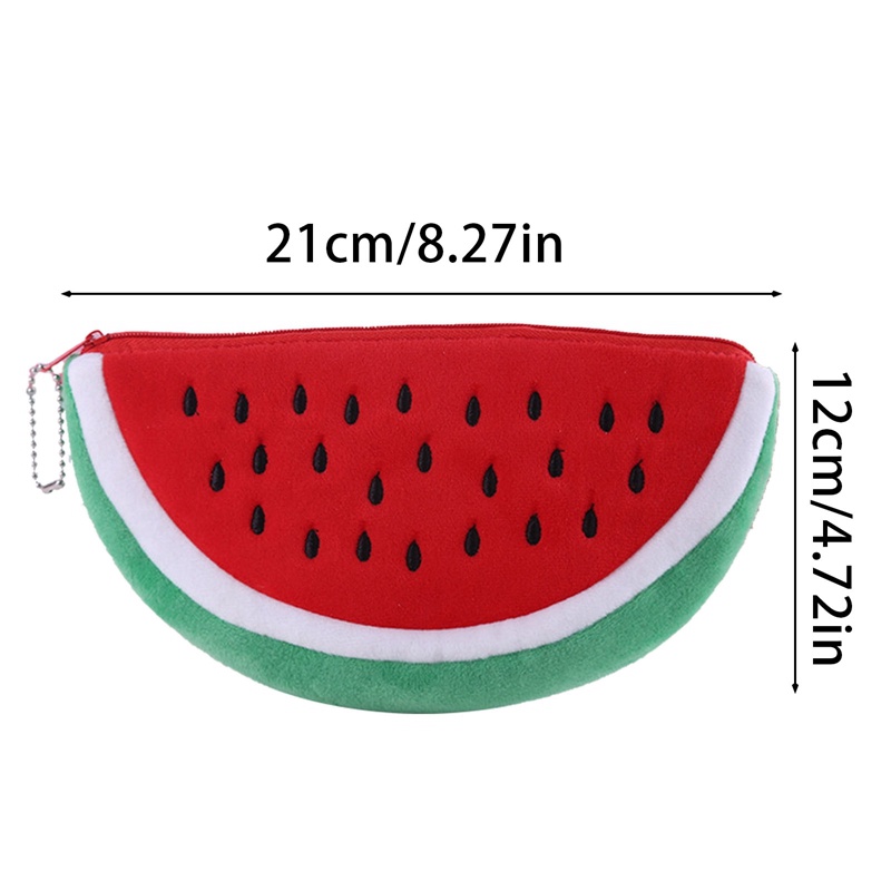 Túi Đựng Bút/ Đồ Trang Điểm/ Bút Hình Dưa Hấu Bằng Vải Bông Dễ Thương Tiện Dụng