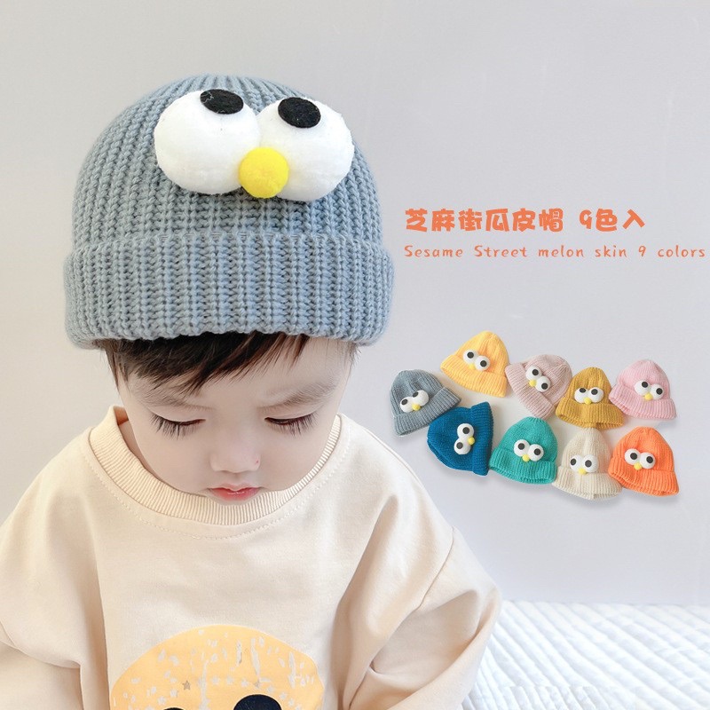 Mũ len cho bé hình mắt hề Cute xinh xắn cho bé trai bé gái 6m-4t