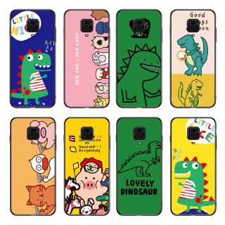 Ốp điện thoại in họa tiết khủng long nhiều màu xinh xắn cho Xiaomi Redmi Note 9S / Note 9 Pro Max / Note 8 Pro