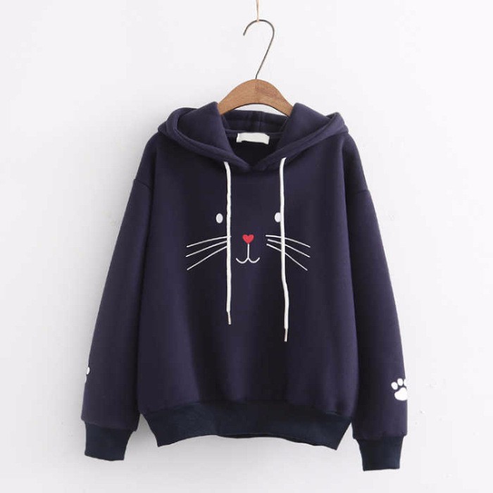 Áo Khoác Nỉ unisex 🚚 FREESHIP 🚚 Áo hoodie in hình mèo mũi đỏ (Nhiều Màu)