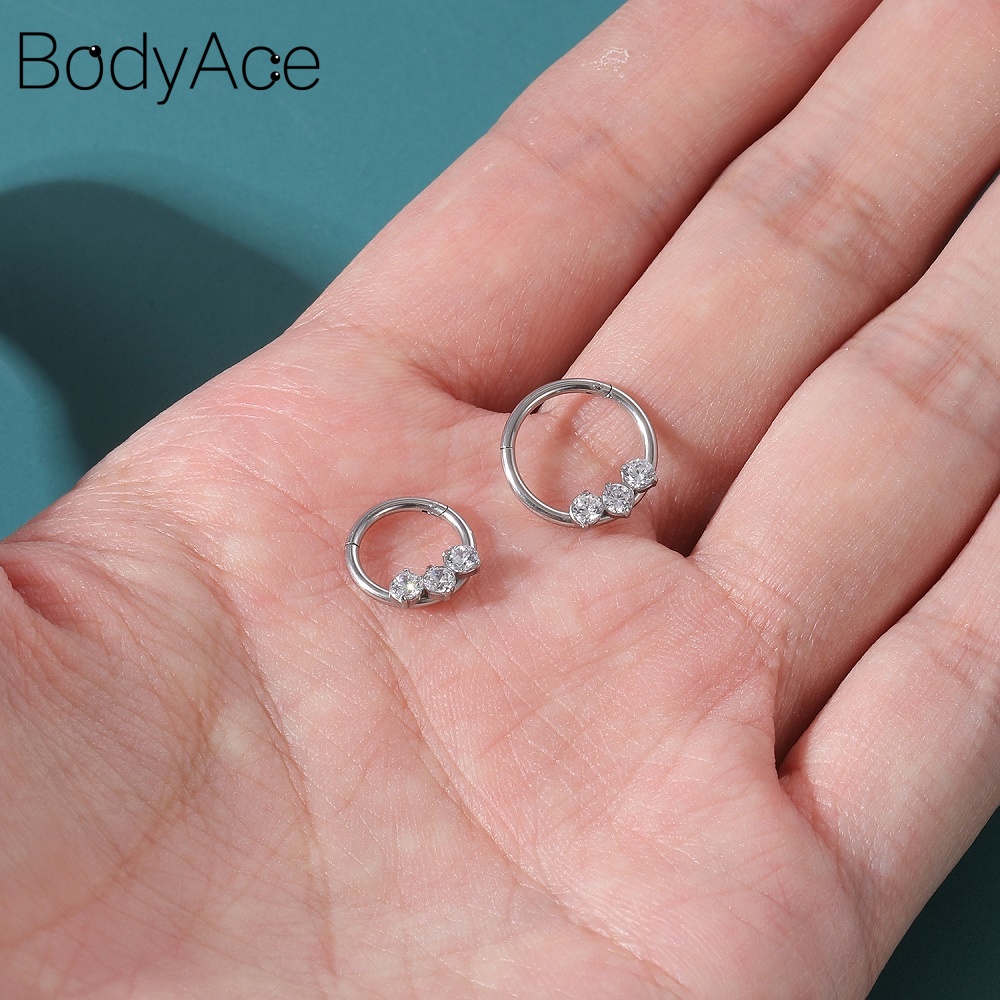 1 Khuyên Mũi Đính Đá 6/8/10MM Phong Cách Cá Tính