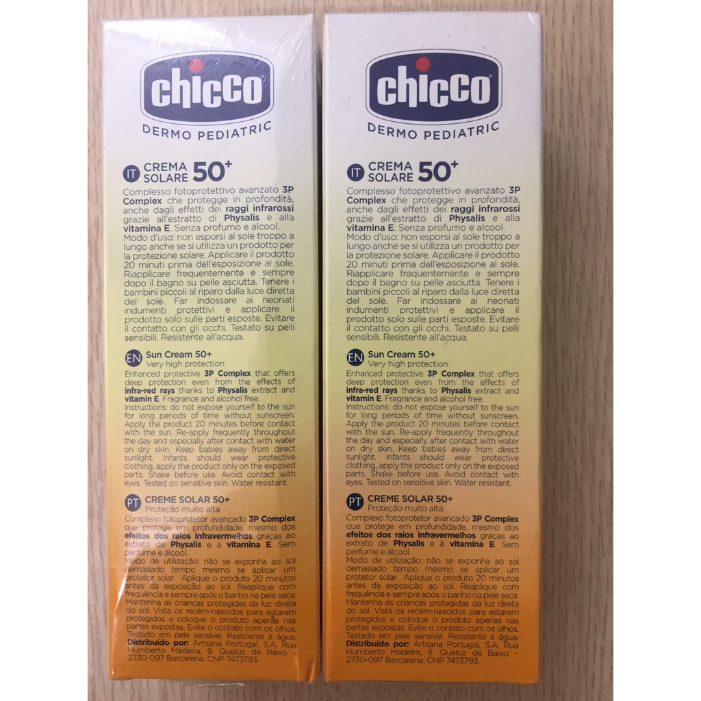 Kem chống nắng Chicco cho bé từ 0 tháng với ba tác động SPF 50+