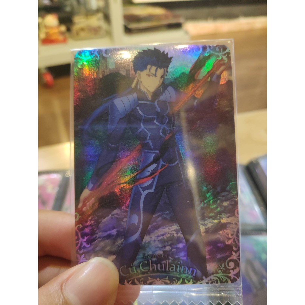 Thẻ bài sưu tầm bánh xốp Fate Grand Order FGO Cú Chulainn SP - Super Rare - Tặng bọc bài nhựa bảo quản