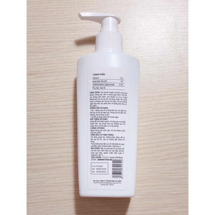 NƯỚC RỬA TAY KHÔ CORORUB 200ML
