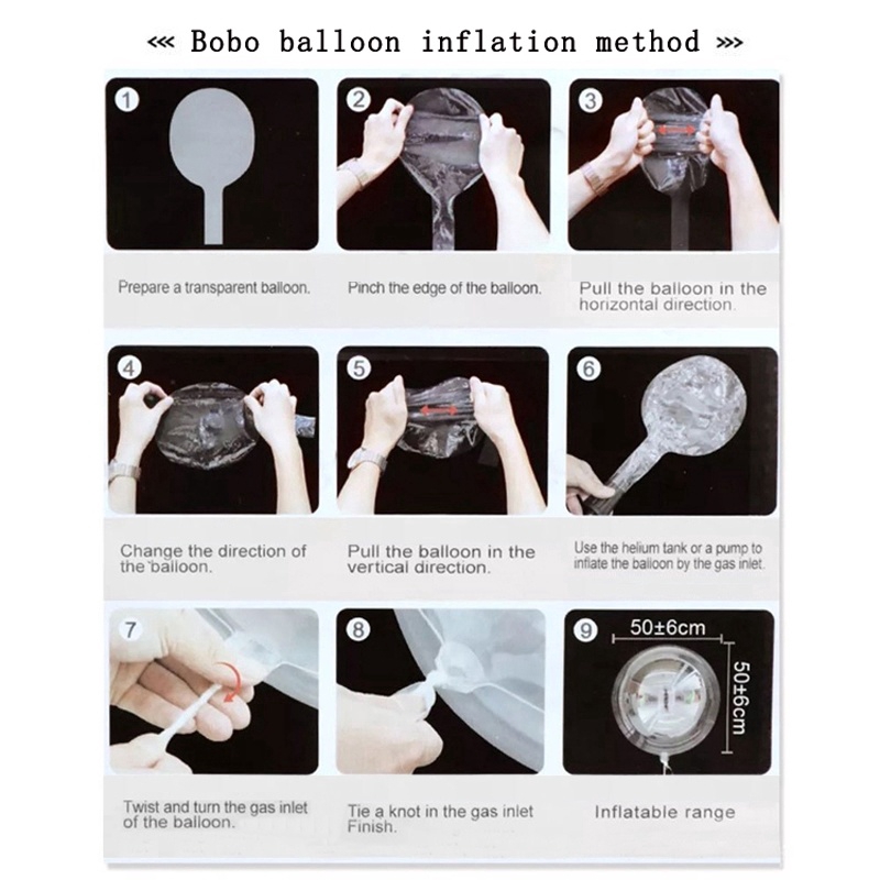 Bong bóng bơm hơi trong suốt không nhăn tiện dụng