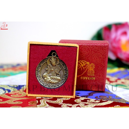 MẶT ĐEO ĐỒNG 3.5CM (TARA XANH - LIÊN HOA SANH - HOÀNG THẦN TÀI)