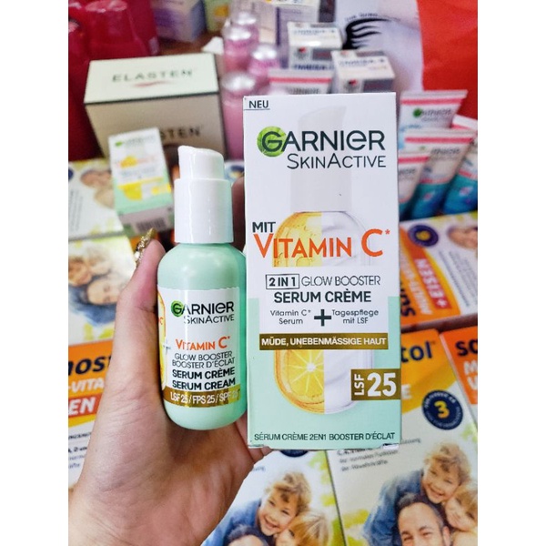 SERUM + KEM DƯỠNG GARNIER VITAMIN C Đức