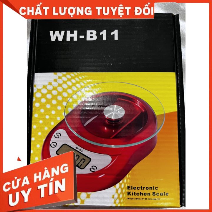 Cân Điện Tử ĐA NĂNG  Nhà Bếp Mini  WH-B11 Mặt Kính Cường Lực đế màu bạc Độ Chính Xác Cao Tặng Kèm Pin (hàng giao y hình)