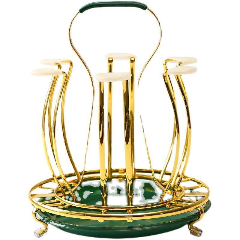 ÚP CỐC TRÒN CÓ KHAY HỨNG  | GIÁ ÚP LY CỐC SƠN TĨNH ĐIỆN KÈM KHAY HỨNG TRÒN HOME LUXURY DECOR PHONG CÁCH VINTAGE 2022 NEW