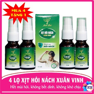 [MUA 4 TẶNG 1] Xịt Khử Mùi Hôi Nách Xuân Vinh 15ml 💕 Hết Hôi Nách, Mồ Hôi Nách 💕 Không Gây Vàng Áo, Không Bết Dính