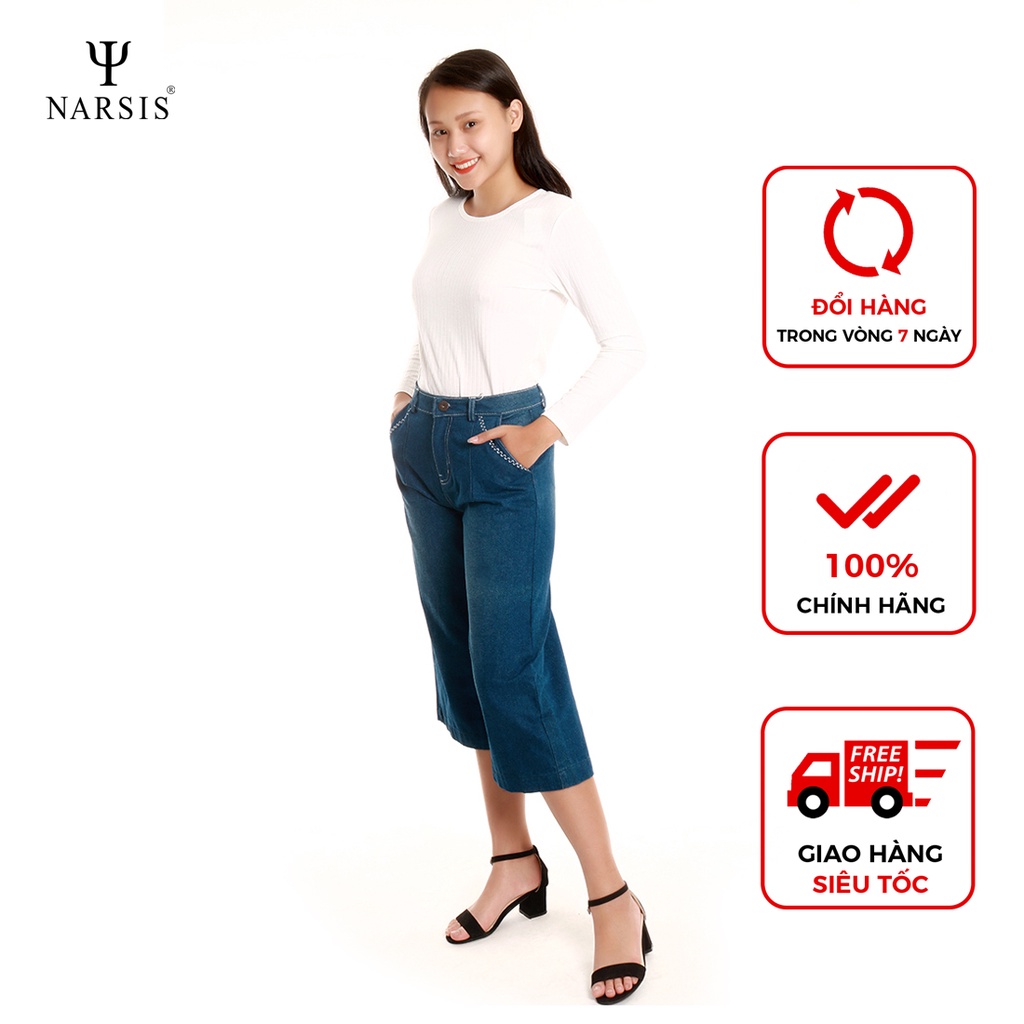 Quần jean nữ Narsis P6015 màu xanh