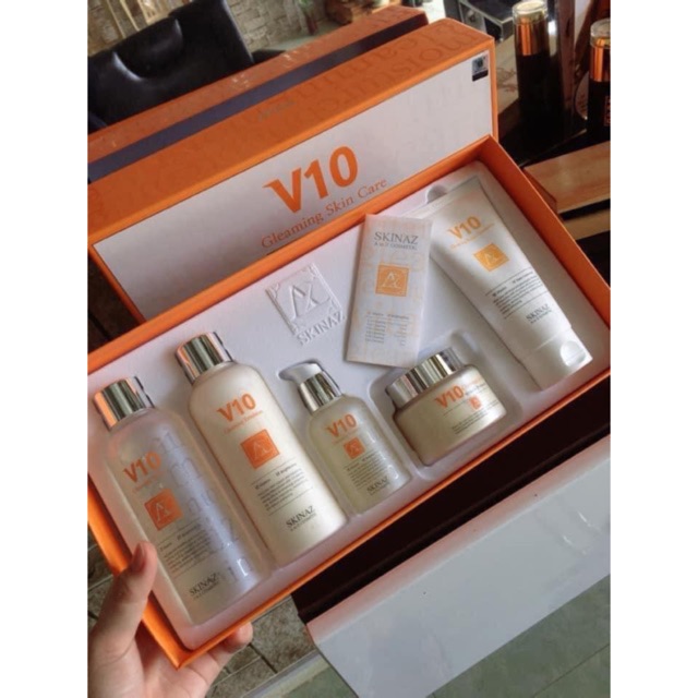 Bộ dưỡng trắng da cao cấp V10 Skinaz Hàn Quốc - Siêu phẩm chăm sóc da 2022