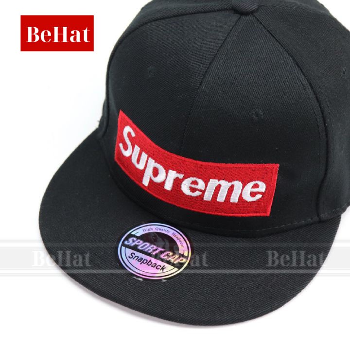 Mũ Snapback Supreme Nam, Chất Vải CottonDày, Form Đứng Thoáng Mát Khi Đội