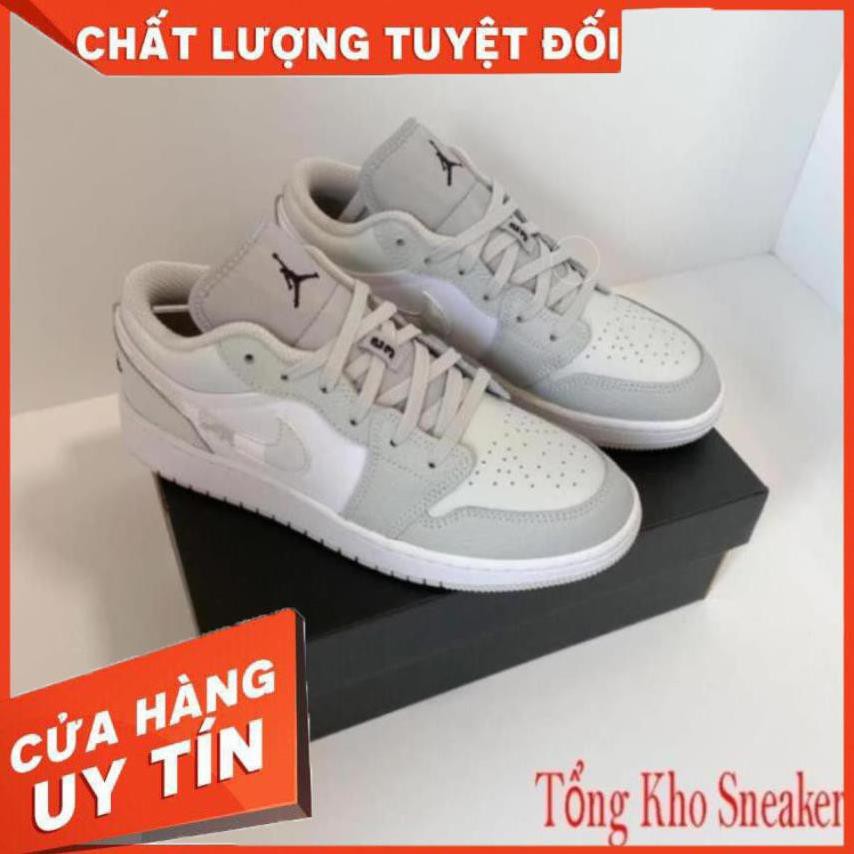 Giày thể thao Air Jordan 1 Low White Camo cổ thấp ảnh thật 100%