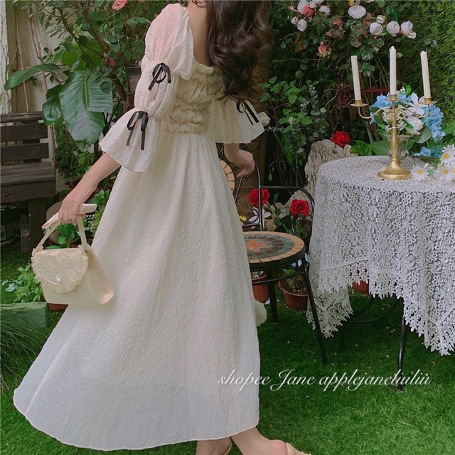 sẵn JANE’S Đầm xoè công chúa Vintage phong cách Paris dress cực xinh T1 | BigBuy360 - bigbuy360.vn