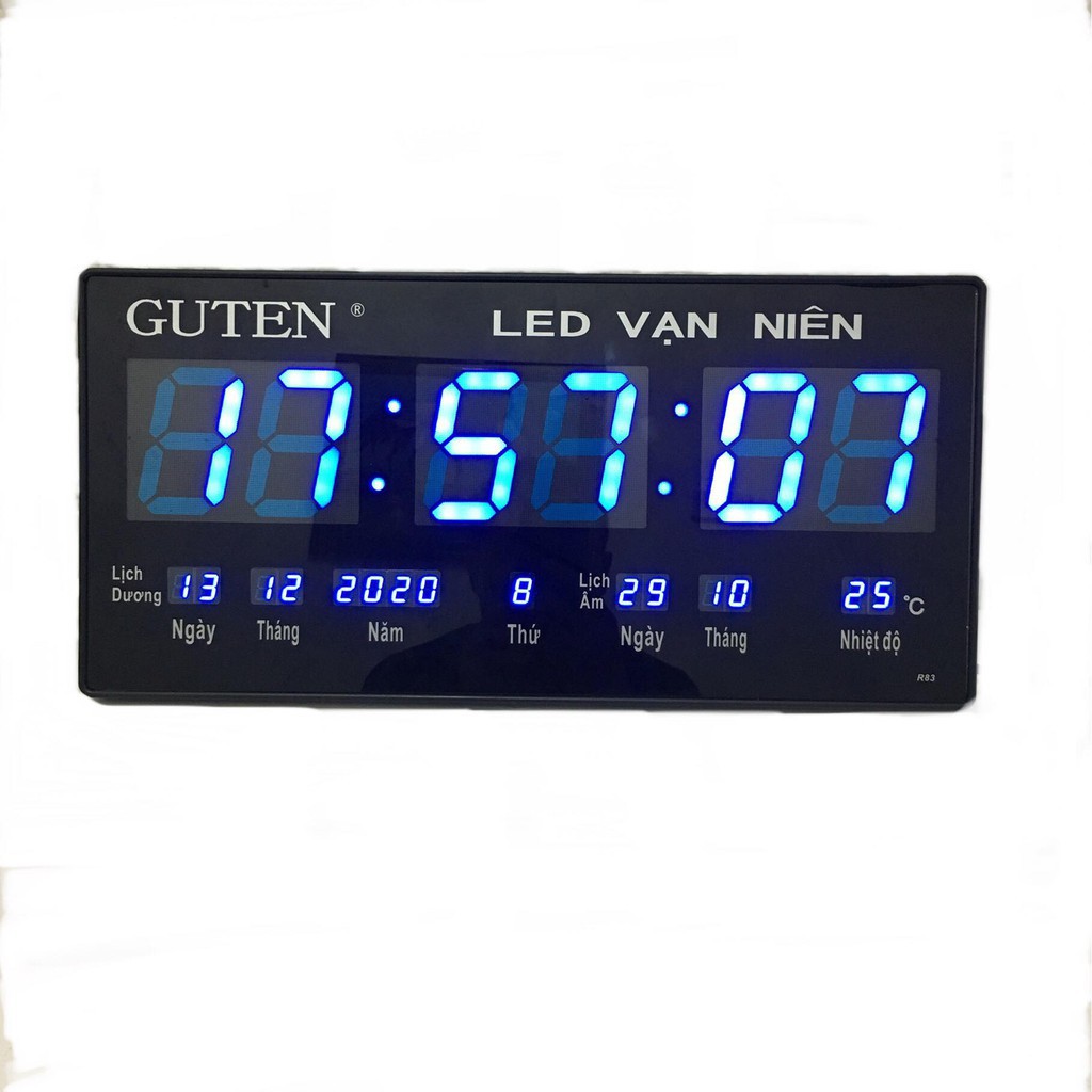 Đồng hồ led vạn niên Guten R83 cao cấp Kích thước 45 x 22 cm