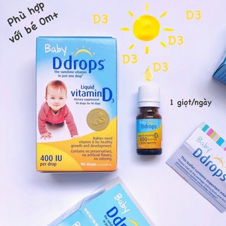 Vitamin d3 cho bé baby ddrops chính hãng us 90 giọt